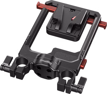 SmallRig 6273 Rotatable V-Mount Battery Plate with Dual V-Locks and 15mm Dual Rod Clamp