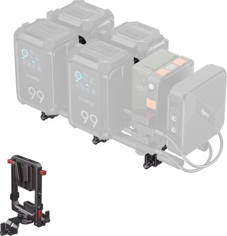 SmallRig 6273 Rotatable V-Mount Battery Plate with Dual V-Locks and 15mm Dual Rod Clamp
