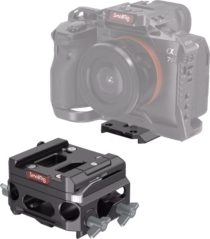 SmallRig 3067 Baseplate Lightweight with Dual 15mm Rod Clamp