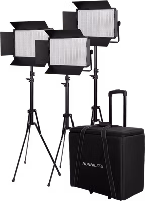 Kit Nanlite 3 light kit 1200DSA w/Trolley Case & Light Stand