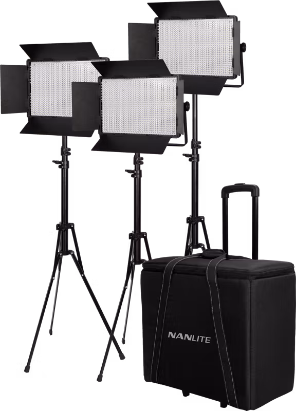 Kit Nanlite 3 light kit 1200CSA w/Trolley Case & Light Stand