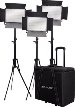 Kit Nanlite 3 light kit 1200CSA w/Trolley Case & Light Stand