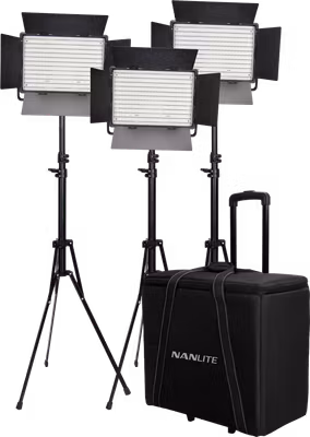 Kit Nanlite 3 light kit 900DSA w/Trolley Case & Light Stand
