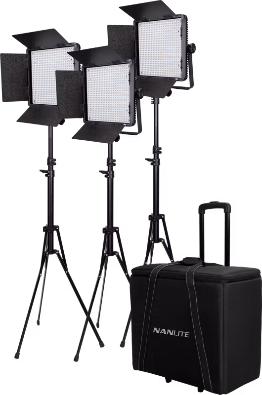 Kit Nanlite 3 light kit 600DSA w/Trolley Case & Light Stand