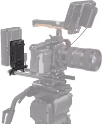 SmallRig 3498 Battery Adapter Plate V-Mount (Basic Version) with Dual Rod Clamp