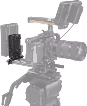 SmallRig 3498 Battery Adapter Plate V-Mount (Basic Version) with Dual Rod Clamp
