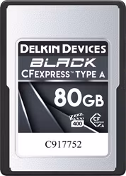 Delkin CFexpress BLACK | Type A | VPG400, R880/W730 / 80GB