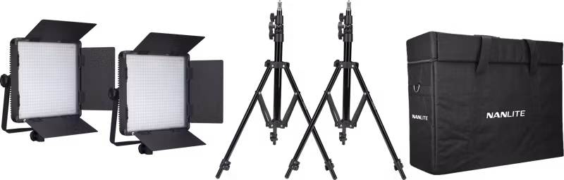 Kit Nanlite 2 light kit 600DSA w/Carry case & Light stand