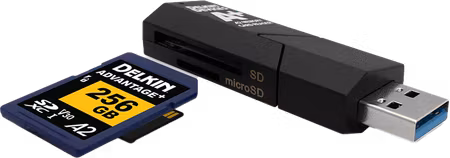 Delkin Cardreader SD & MicroSD A2 (USB 3.1)