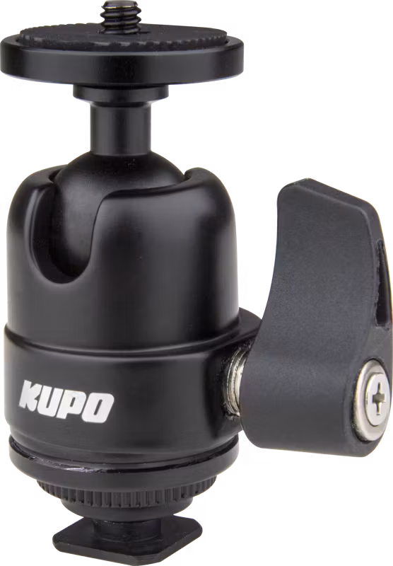 Kupo KS-CB07 Midi Ball Head with Hot Shoe Mount