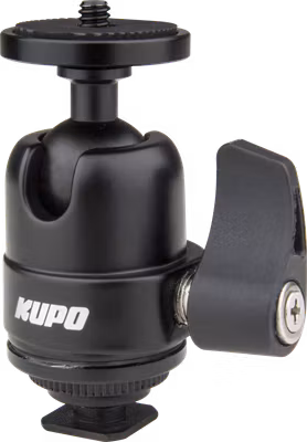 Kupo KS-CB07 Midi Ball Head with Hot Shoe Mount