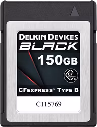 Delkin CFexpress BLACK I Type B I R1725/W1530 (G3) 150GB