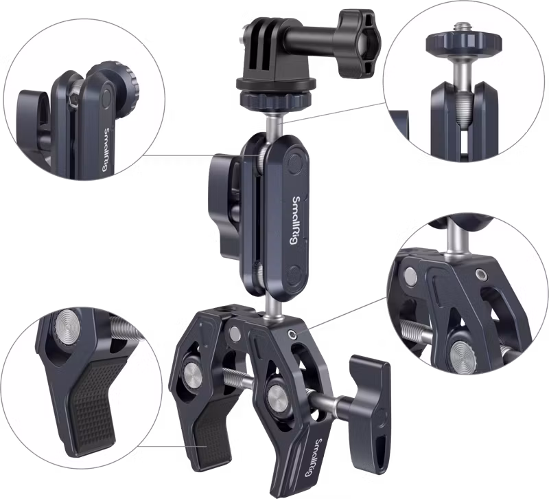 SmallRig 3757 Crab-Shaped Clamp with Ballhead Magic Arm