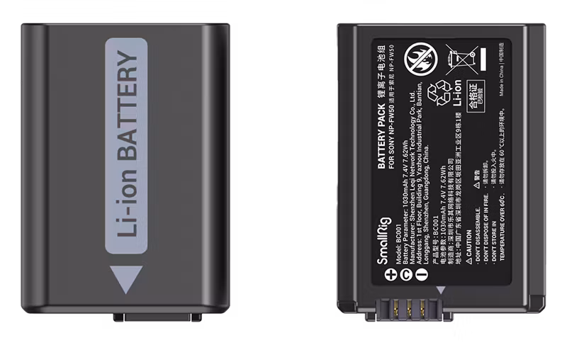 SmallRig 3818 NP-FW50 Battery & Charger Kit