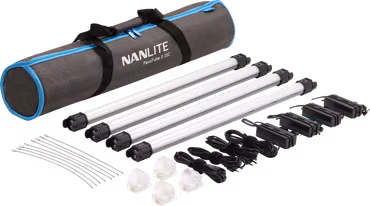 NanLite Pavotube II 15C LED RGBWW Tube Light 4 Light Kit