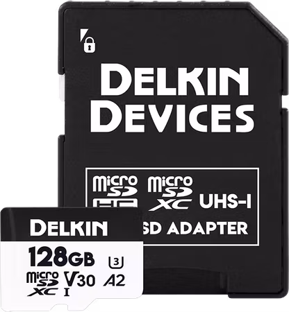 Delkin microSDXC Trail Cam Hyperspeed R195/W160 (V30) 128GB