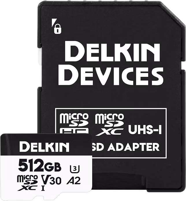 Delkin microSDXC Trail Cam Hyperspeed R195/W160 (V30) 512GB