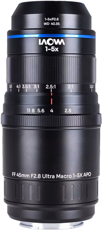 Laowa Aksen 45mm f/2.8 1-5X Ultra Macro APO Sony FE