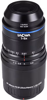 Laowa Aksen 45mm f/2.8 1-5X Ultra Macro APO MFT
