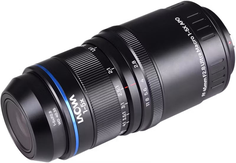 Laowa Aksen 45mm f/2.8 1-5X Ultra Macro APO MFT