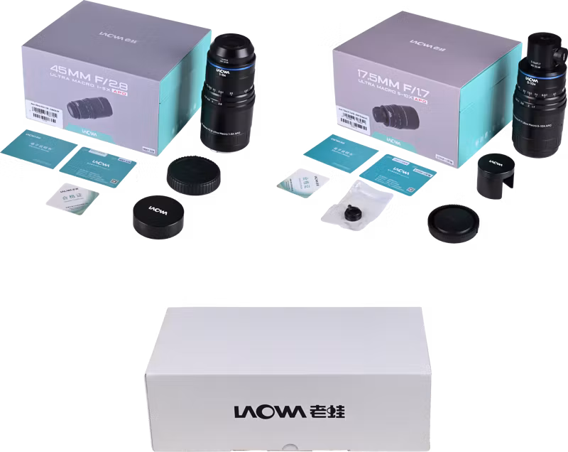 Laowa Aksen 2-lens Bundle  [45mm f/2.8, 17.5mm f/1.7 (Coaxial Illumination Version)] Fuji X
