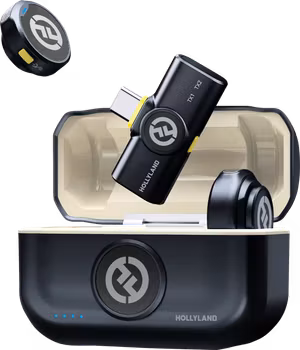 Hollyland Lark M2 USB-C - Wireless Lavalier Microphone with USB-CPlug (Duo,Shine Charcoal)