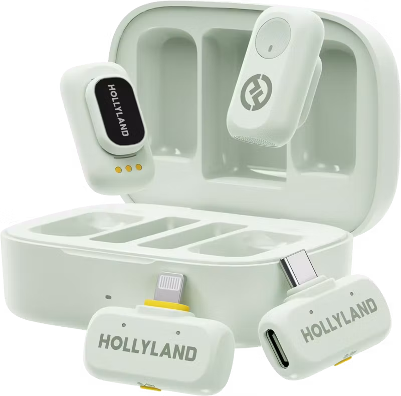 Hollyland LARK A1 Combo Mint Green, with USB-C+ Lightning