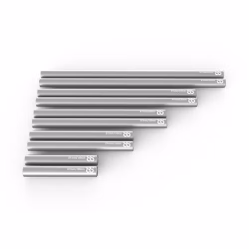 10cm 15MM Silver Rods 2pcs