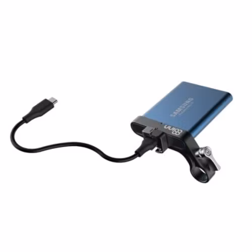 SSD Holder for Samsung T5 on 15mm Rod Mount