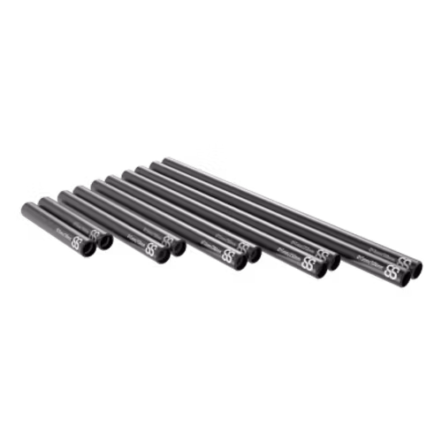 10cm 15MM Black Rods 2pcs