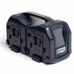 Studio charger Vlock batteries. Charges 4 batteries simulatenous