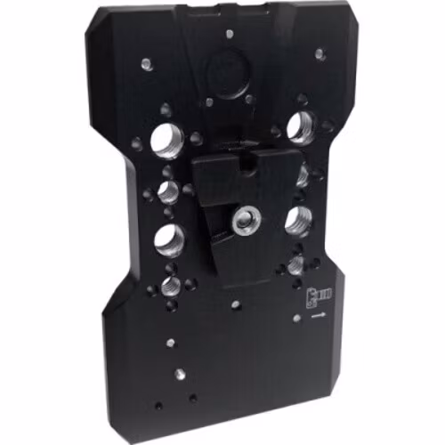 Quick Release plate for PBE Snap. Incl 1/4-20 and 3/8-16 anti-rotational attachements + V-mount clip