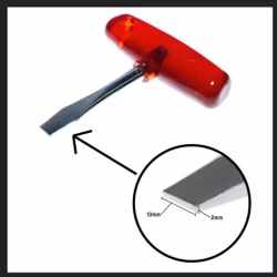 T-Handle Screwdriver - Standard Length in Red
