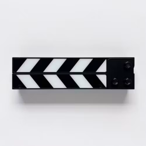 Tiny 6" All Weather Resin Clapper Sticks with Black & White Chevron Laminate