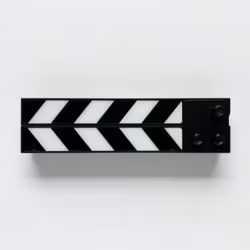 Tiny 6" All Weather Resin Clapper Sticks with Black & White Chevron Laminate