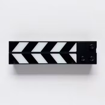 Tiny 6" All Weather Resin Clapper Sticks with Black & White Chevron Laminate
