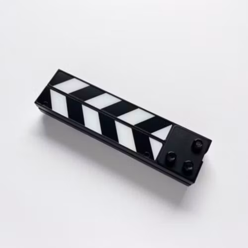 Tiny 6" All Weather Resin Clapper Sticks with Black & White Chevron Laminate