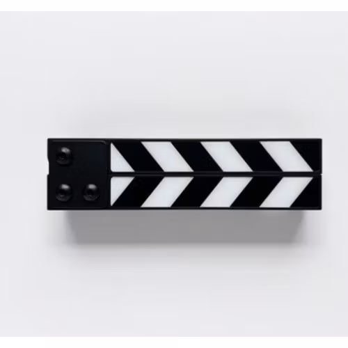 Tiny 6" All Weather Resin Clapper Sticks with Black & White Chevron Laminate