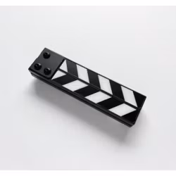 Medium 11" All Weather Resin Clapper Sticks with Black & White Chevron Laminate