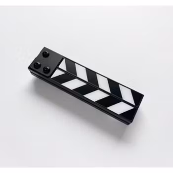 Medium 11" All Weather Resin Clapper Sticks with Black & White Chevron Laminate