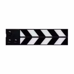 Small 7.5" All Weather Resin Clapper Sticks with Black & White Chevron Laminate