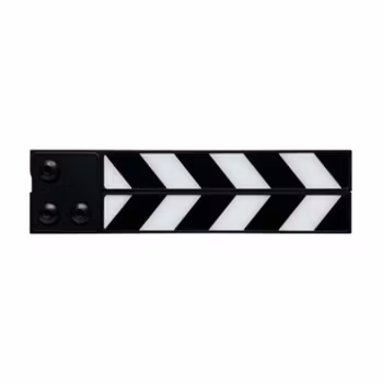 Small 7.5" All Weather Resin Clapper Sticks with Black & White Chevron Laminate