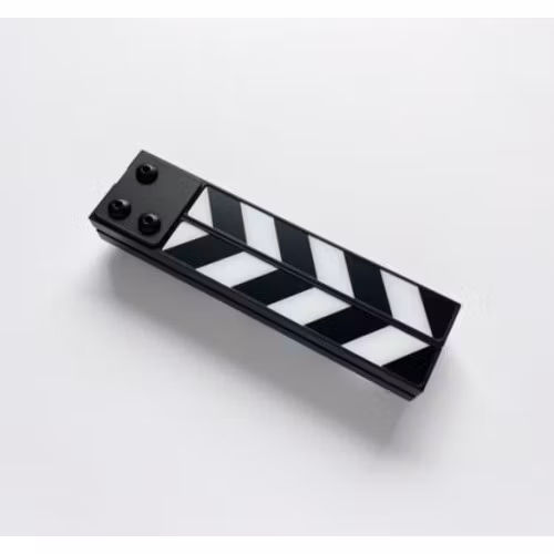 Small 7.5" All Weather Resin Clapper Sticks with Black & White Chevron Laminate