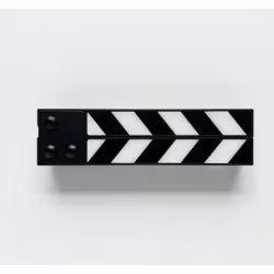 Small 7.5" All Weather Resin Clapper Sticks with Black & White Chevron Laminate