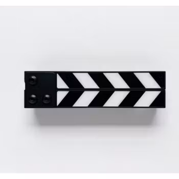Small 7.5" All Weather Resin Clapper Sticks with Black & White Chevron Laminate