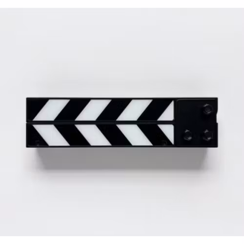 Small 7.5" All Weather Resin Clapper Sticks with Black & White Chevron Laminate