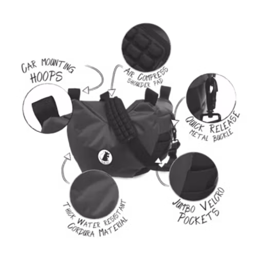 RAT BAG-LARGE Professional Steady Saddle (camera stabilizer) V3 True Black