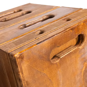 APPLE BOX SET (4pcs) -handmade & stained