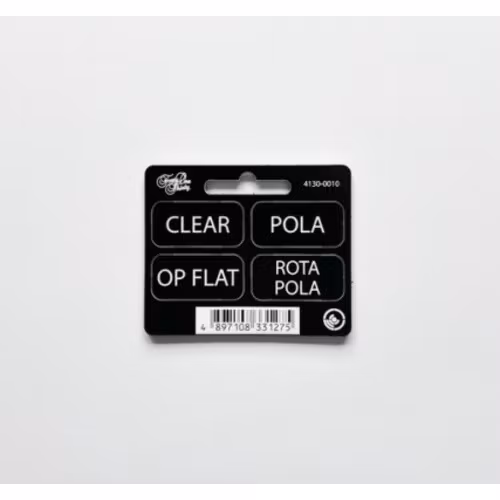 General Tags, CLEAR, POLA, OP FLAT, ROTA POLA with velcro Black/White