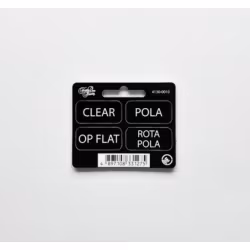 General Tags, CLEAR, POLA, OP FLAT, ROTA POLA with velcro Black/White